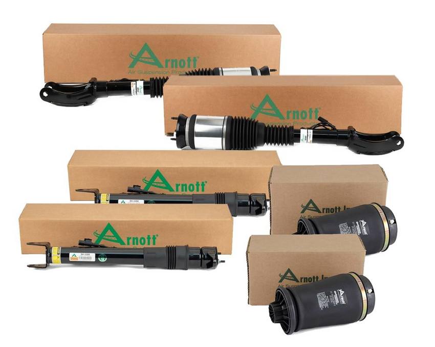 Mercedes Suspension Strut and Shock Absorber Assembly Kit - Front and Rear (with Rear Air Suspension and ADS) 166320566680 - Arnott 4001819KIT